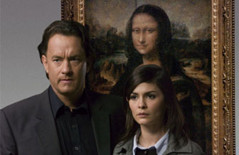 Tom Hanks en Audrey Tatou in de verfilming van 'de Da Vinci Code' door Ron Howard.