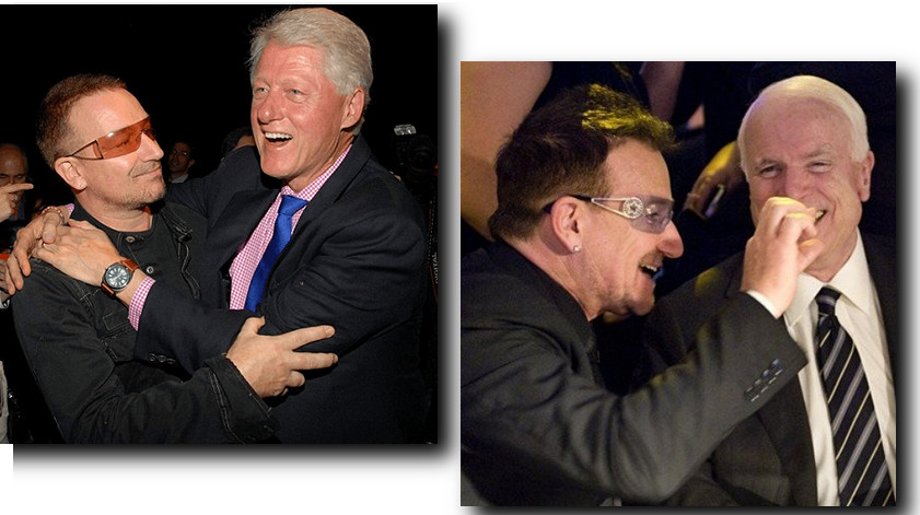 Nog meer foto's van Bono met nog meer beroeeeemde mensen..