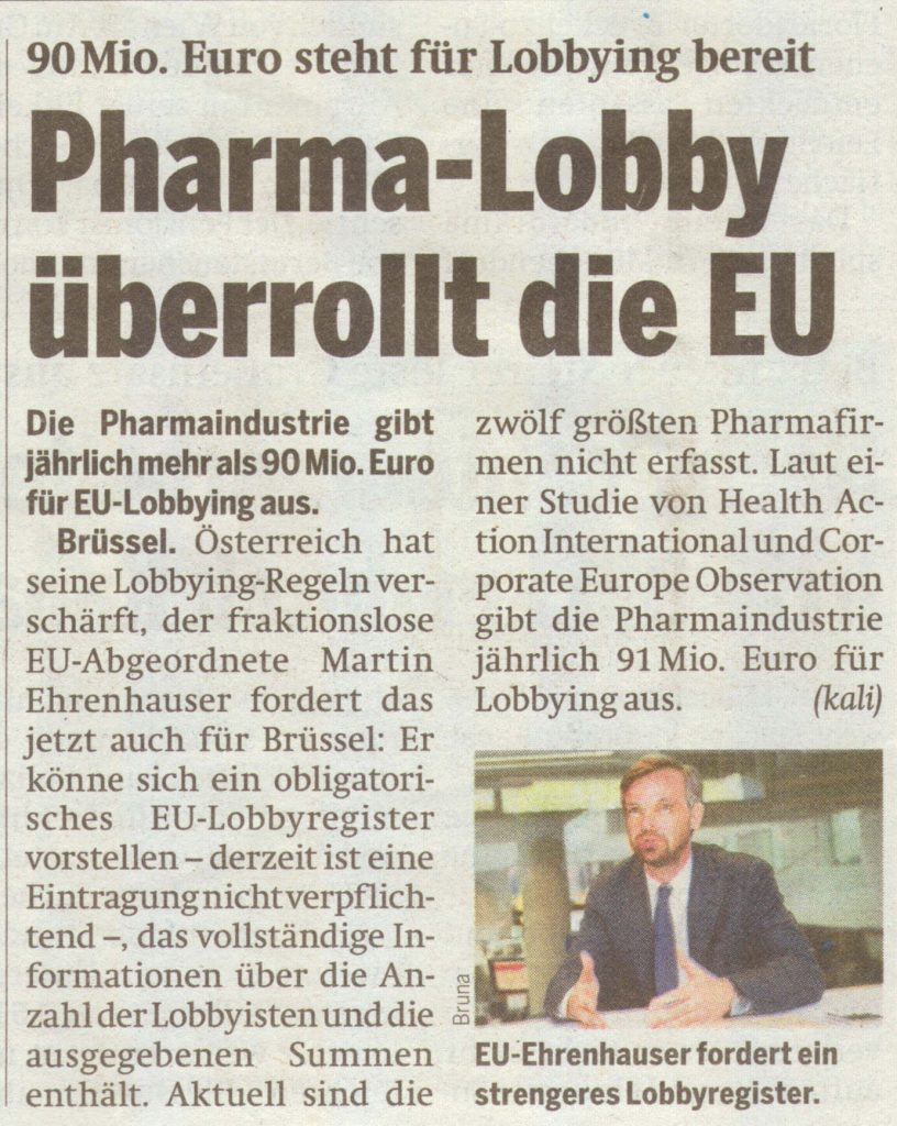 Pharma lobby in EU