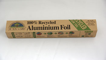 alufolie-if-you-care Deze rol alluminiumfolie bespaart 95% productie-electriciteit, t.o.v. een rol nieuw folie.