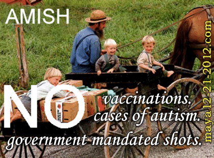amish Het onderzoek van reporter Dan Olmsted baarde veel opzien, vooral door de opzet van zijn onderzoek, waarbij hij de Amish-bevolkingsgroep als vergelijkingsgroep te gebruiken