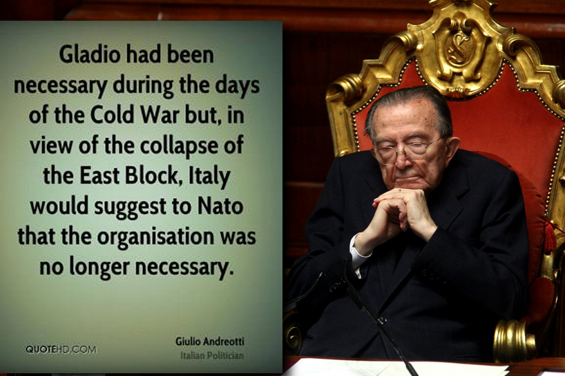 Het was premier Andreotti die met deze woorden in het Italiaanse parlement de sneeuwbal aan het rollen bracht , die een lawine in heel Europa veroorzaakte..