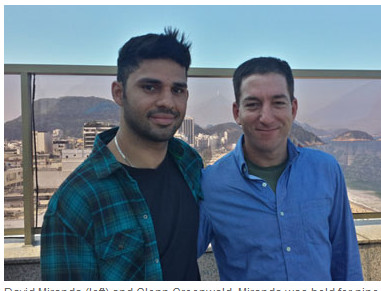 The Guardian-journalist Glenn Greenwald (r) hier met zijn partner David Miranda.