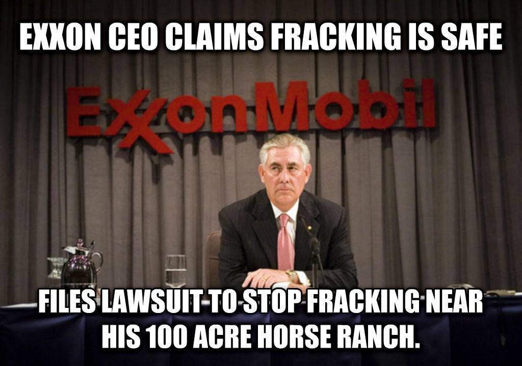 exxon ceo fracking ranch