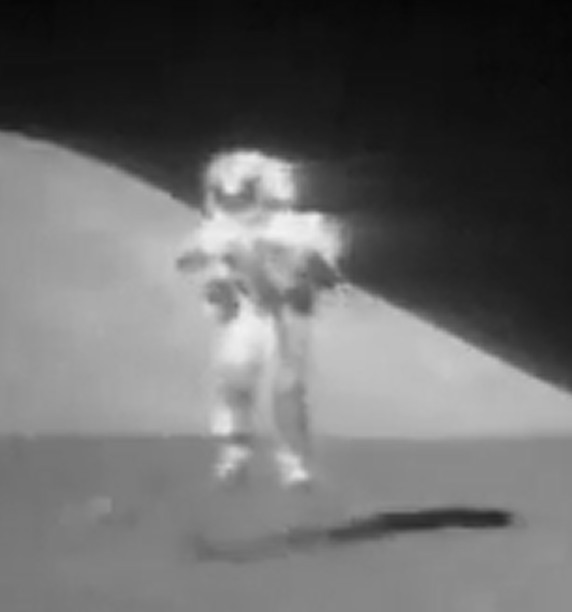 jumping astronaut