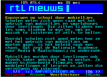 teletekst mobiele telefoons