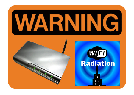 WiFi radiación de alerta