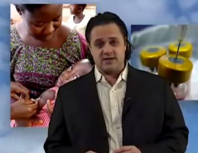 Dr. ANdrew Moulden in zijn rol als publieksvoorlichter over vaccins, vaccinaties en vooral... vaccinatieschade!