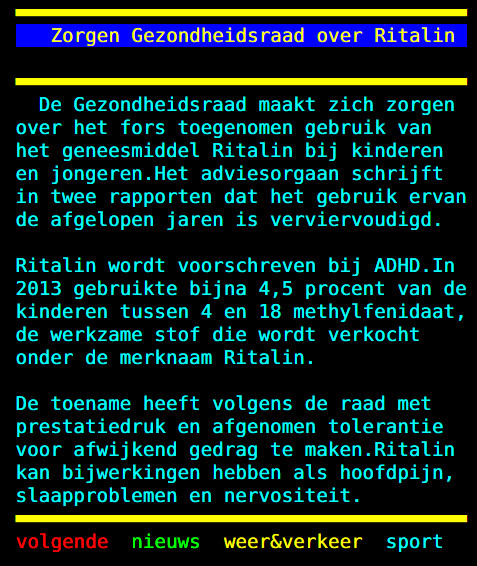 ritalin teletekst